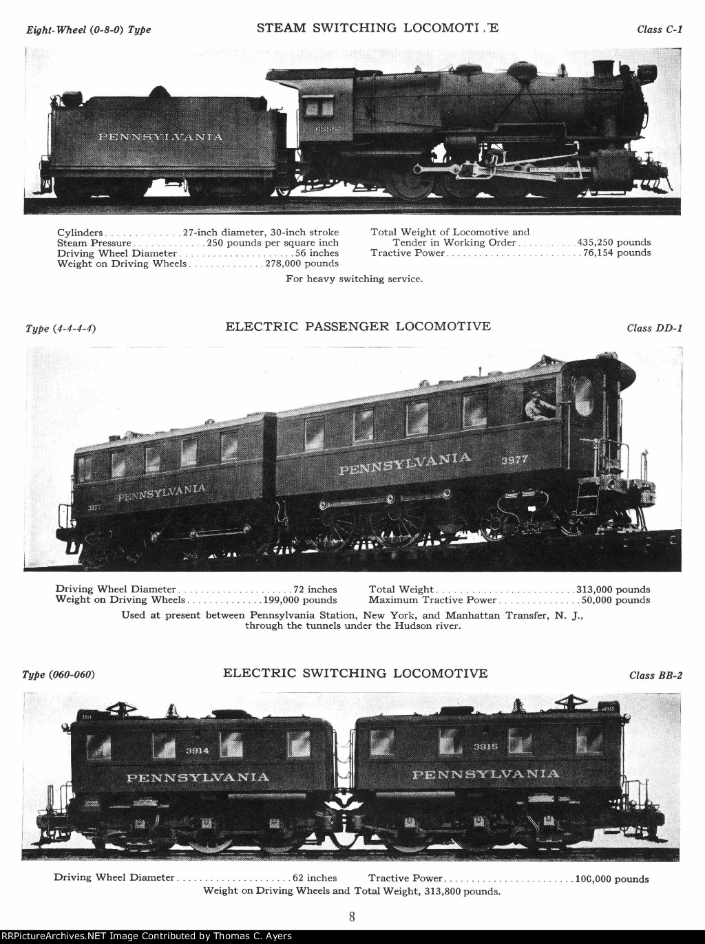 PRR "Modern Cars And Locomotives: 1926," Page 8